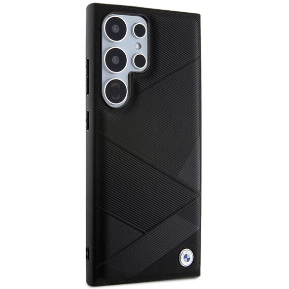 BMW BMHCS24L23RCGPK S24 Ultra S928 black/black hardcase Signature Leather Crossing Lines Pattern