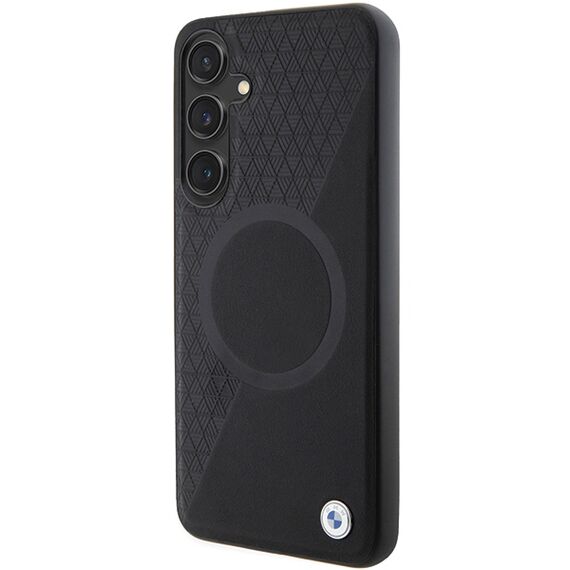 BMW BMHMS24S23RTPK S24 S921 black/black hardcase Signature Leather Half Textured &amp; Circle MagSafe