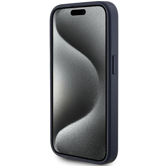 Guess 4G Triangle Metal Logo case for iPhone 15 Pro - blue - Apple Cases - Cases - Techbox