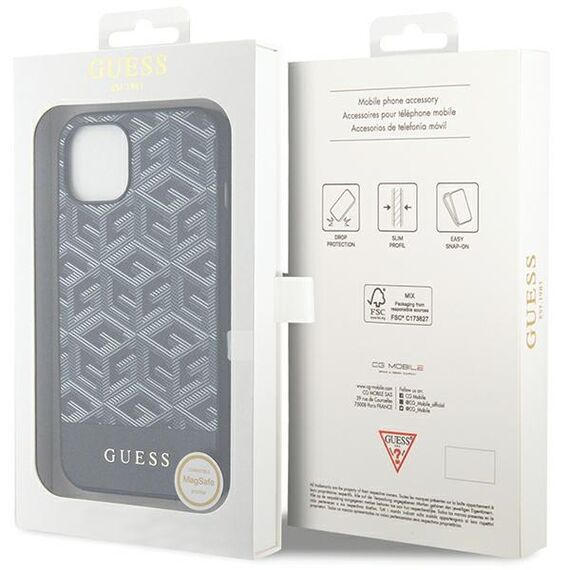 Guess GCube Stripes MagSafe case for iPhone 15 / 14 / 13 - black | Techbox