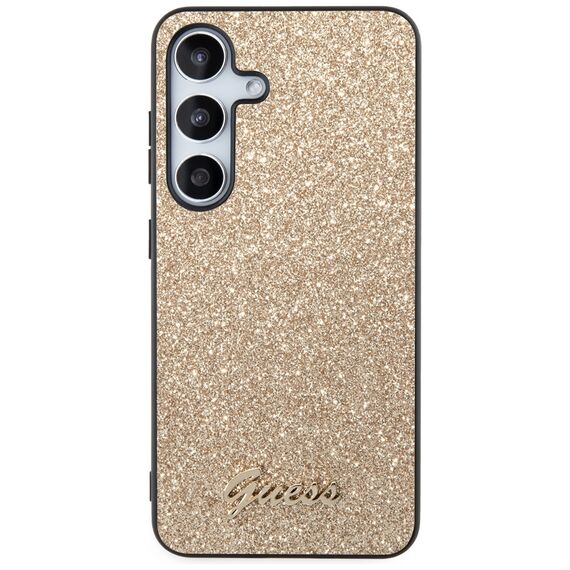 Guess Glitter Script case for Samsung Galaxy S24 - gold | Techbox