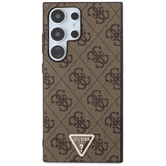 Guess Grip Stand 4G Triangle Strass Case for Samsung Galaxy S24 Ultra - Brown - Uncategorized Cases (2) - Cases - Techbox