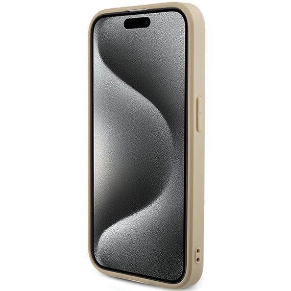 Guess GUHCP15XPSAIRSD iPhone 15 Pro Max 6.7" gold/gold hardcase Saffiano Iridescent Script | Techbox
