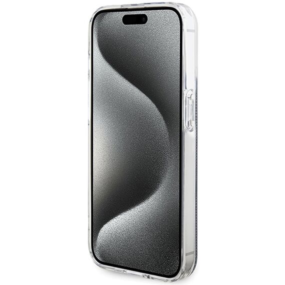 Guess IML 4G Gold Stripe case for iPhone 15 Pro - black | Techbox