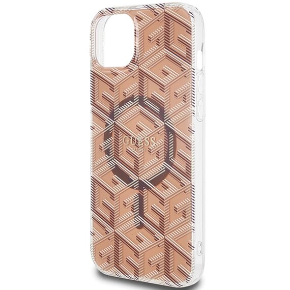 Guess IML GCube MagSafe case for iPhone 15 Plus / 14 Plus - brown - Apple Cases - Cases - Techbox