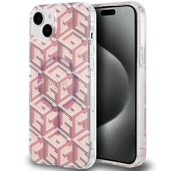 Guess IML GCube MagSafe case for iPhone 15 Plus / 14 Plus - pink - Apple Cases - Cases - Techbox
