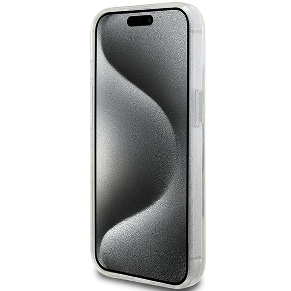 Guess Liquid Glitter Gold Stripes case for iPhone 15 Plus / 14 Plus - transparent - Apple Cases - Cases - Techbox