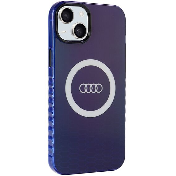 Audi IML Big Logo MagSafe case for iPhone 15 Plus / 14 Plus - blue - Apple Cases - Cases - Techbox