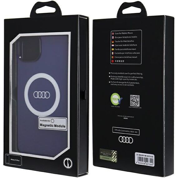 Audi IML Big Logo MagSafe case for iPhone 15 Plus / 14 Plus - blue - Apple Cases - Cases - Techbox