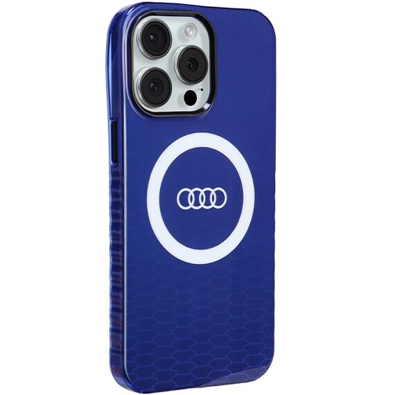 Audi IML Big Logo MagSafe case for iPhone 15 Pro Max - blue - Apple Cases - Cases - Techbox