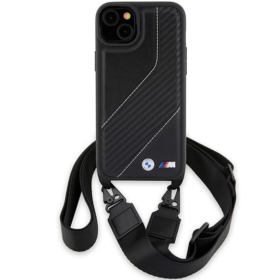 BMW M Edition Carbon Stripe &amp; Strap case for iPhone 15 / 14 / 13 - black | Techbox