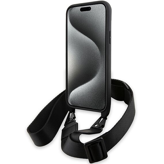 BMW M Edition Carbon Stripe &amp; Strap case for iPhone 15 / 14 / 13 - black | Techbox