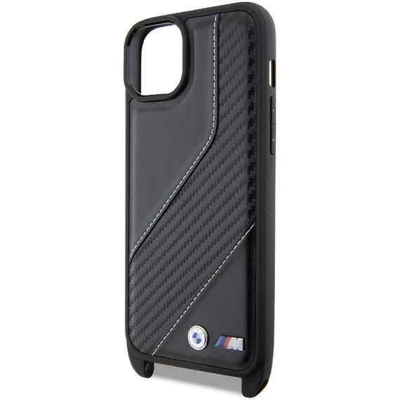 BMW M Edition Carbon Stripe &amp; Strap case for iPhone 15 / 14 / 13 - black | Techbox