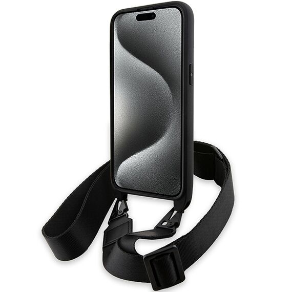 BMW M Edition Carbon Stripe &amp; Strap case for iPhone 15 Pro Max - black | Techbox