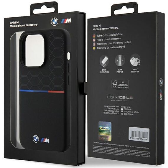 BMW M Silicone Pattern MagSafe case for iPhone 15 Pro - black | Techbox