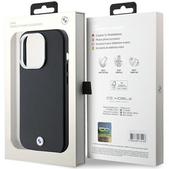 BMW Signature Wrapped Metal MagSafe case for iPhone 14 Pro Max - black | Techbox