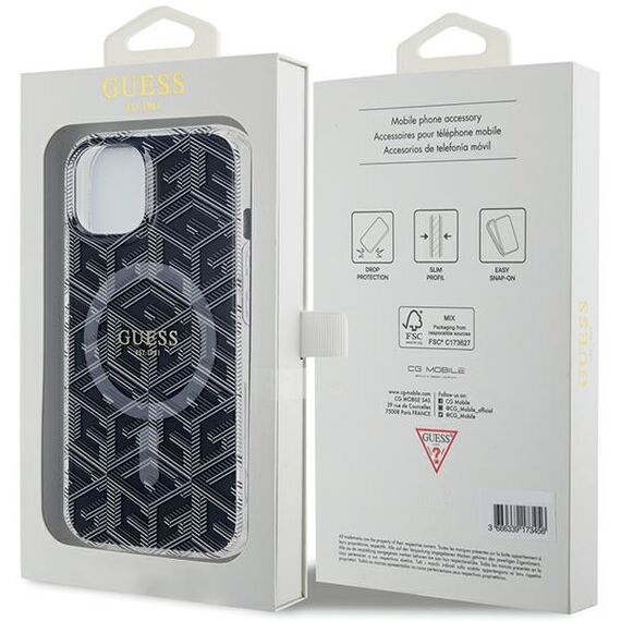 Guess IML GCube MagSafe case for iPhone 15 / 14 / 13 - black | Techbox