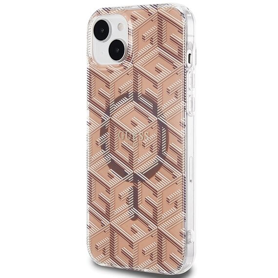 Guess IML GCube MagSafe case for iPhone 15 / 14 / 13 - brown | Techbox