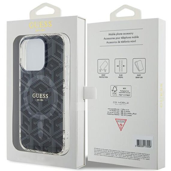 Guess IML GCube MagSafe case for iPhone 15 Pro Max - black | Techbox