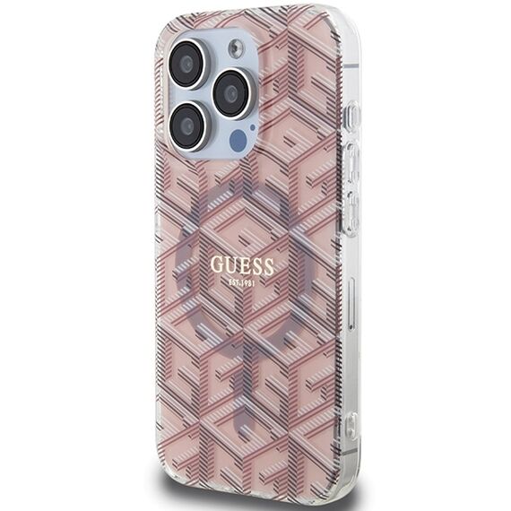 Guess IML GCube MagSafe case for iPhone 15 Pro Max - pink | Techbox