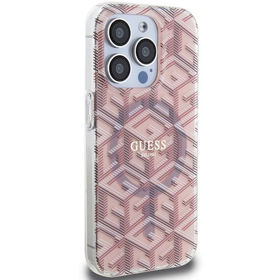 Guess IML GCube MagSafe case for iPhone 15 Pro Max - pink | Techbox