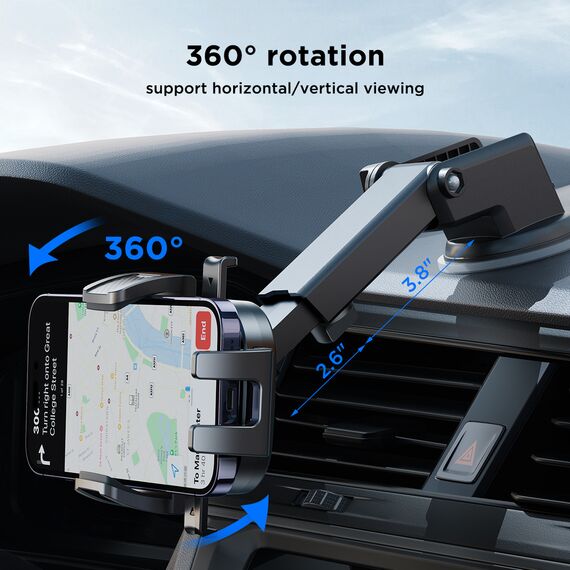 Joyroom JR-OK6 car phone holder on the dashboard - black - Smartphone Holders - Smartphones - Techbox