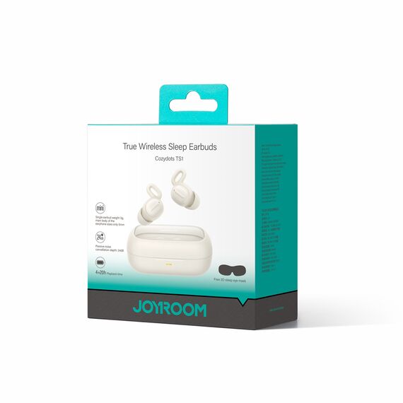 Joyroom JR-TS1 Cozydots Series TWS headphones with Bluetooth 5.3 and noise cancellation - white - Headsets - Speakers & Headphones - Techbox