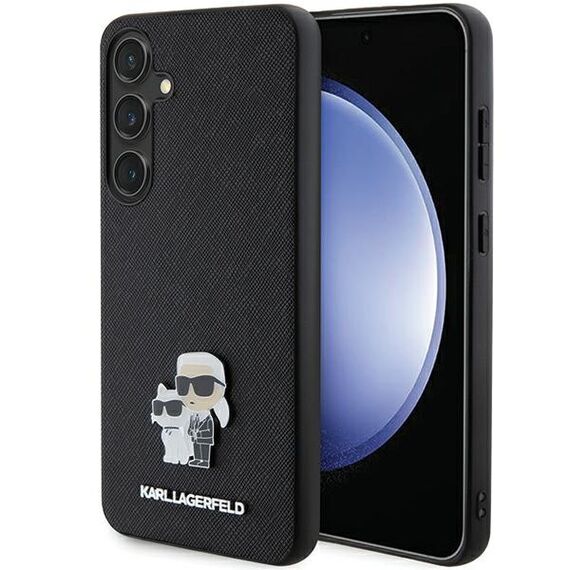 Karl Lagerfeld KLHCS24MPSAKCMPK S24+ S926 hardcase black/black Saffiano Karl &amp; Choupette Metal Pin | Techbox