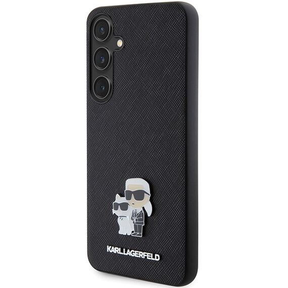 Karl Lagerfeld KLHCS24MPSAKCMPK S24+ S926 hardcase black/black Saffiano Karl &amp; Choupette Metal Pin | Techbox