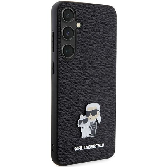 Karl Lagerfeld KLHCS24MPSAKCMPK S24+ S926 hardcase black/black Saffiano Karl &amp; Choupette Metal Pin | Techbox