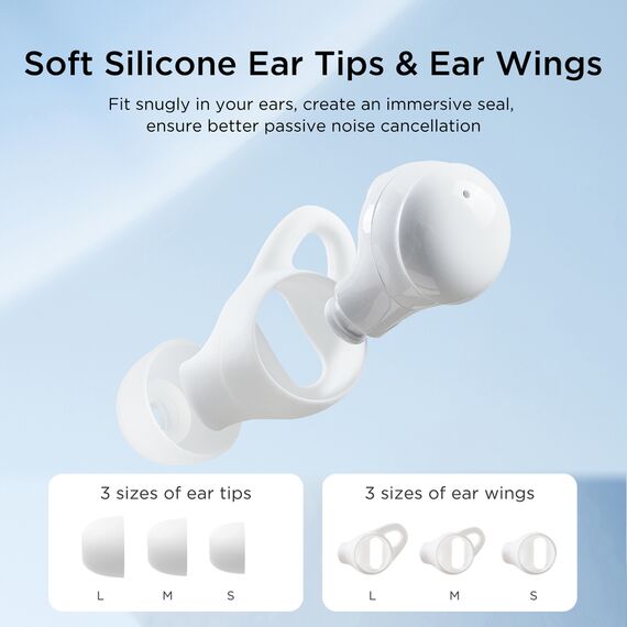 TWS Joyroom JR-TS2 Cozydots Series wireless headphones with active noise reduction, Bluetooth 5.3 - white | Techbox