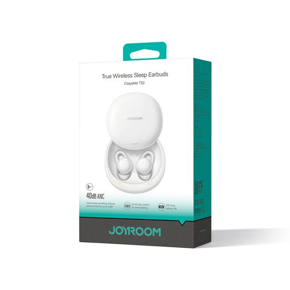 TWS Joyroom JR-TS2 Cozydots Series wireless headphones with active noise reduction, Bluetooth 5.3 - white | Techbox