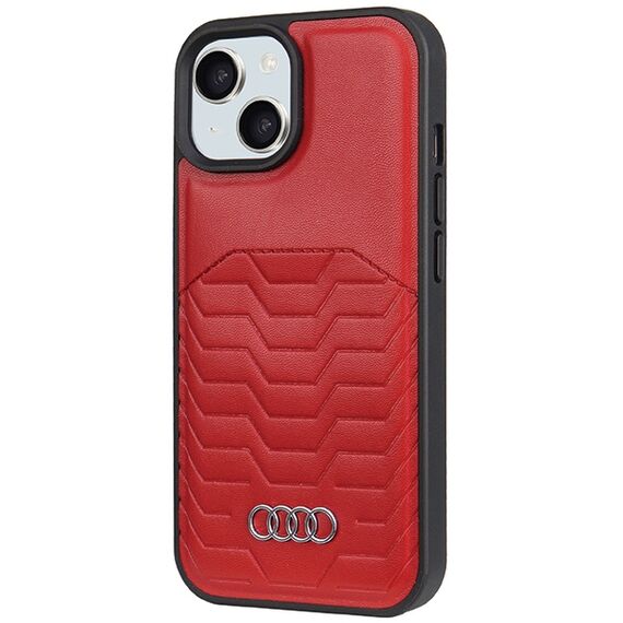 Audi Synthetic Leather Case with MagSafe for iPhone 15 Plus / 14 Plus - Red | Techbox