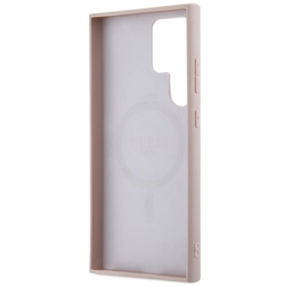 Guess 4G Collection Leather Metal Logo MagSafe Case for Samsung Galaxy S24 Ultra - Pink - Uncategorized Cases (2) - Cases - Techbox