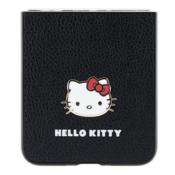 Hello Kitty Metal Logo Kitty Head case for Samsung Galaxy Z Flip 5 - black - Samsung Cases - Cases - Techbox