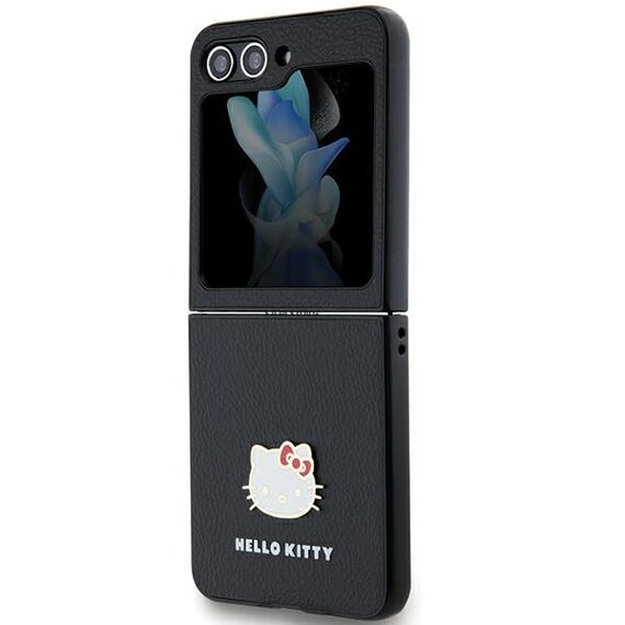 Hello Kitty Metal Logo Kitty Head case for Samsung Galaxy Z Flip 5 - black - Samsung Cases - Cases - Techbox