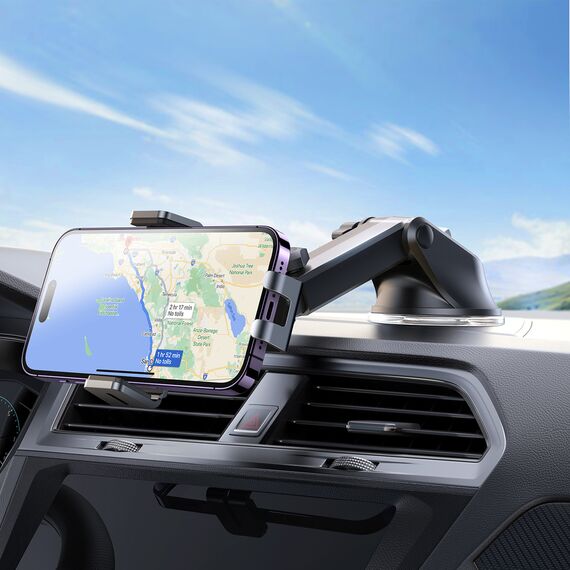 Joyroom JR-ZS219 electric dashboard mount with 15W inductive charger - black | Techbox