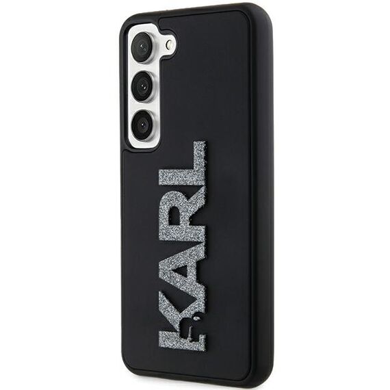 Karl Lagerfeld 3D Rubber Glitter Logo case for Samsung Galaxy S23+ - black | Techbox