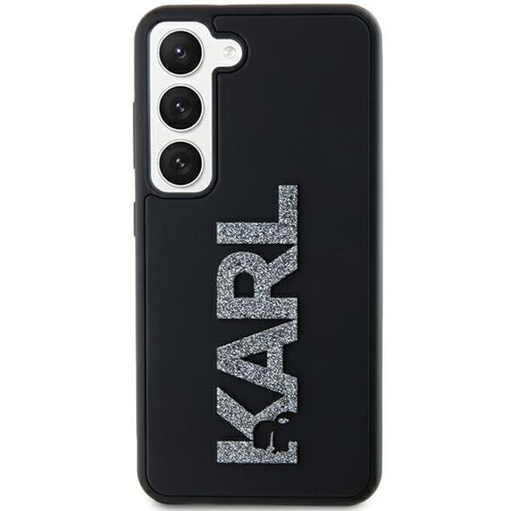 Karl Lagerfeld 3D Rubber Glitter Logo case for Samsung Galaxy S23 - black | Techbox