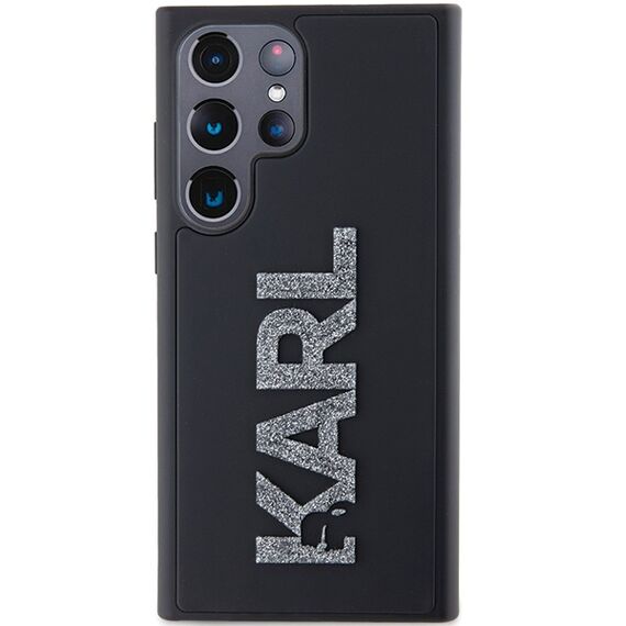 Karl Lagerfeld 3D Rubber Glitter Logo case for Samsung Galaxy S23 Ultra - black | Techbox