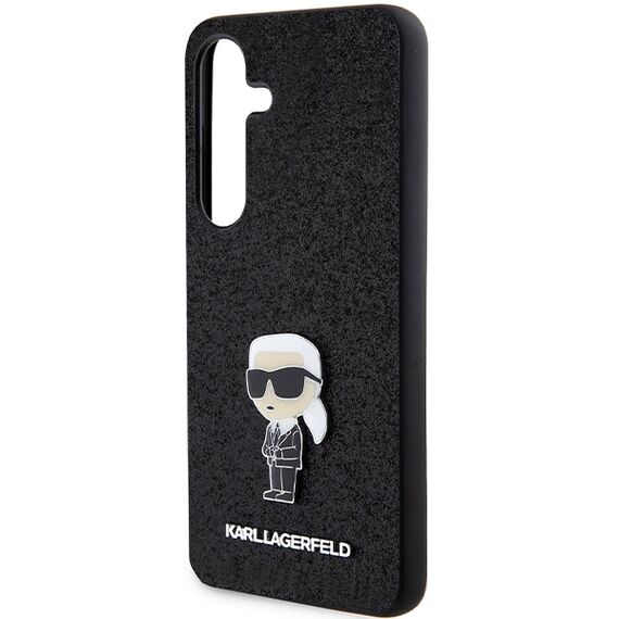 Karl Lagerfeld Fixed Glitter Ikonik Logo Metal Pin case for Samsung Galaxy S24+ - black - Samsung Cases - Cases - Techbox