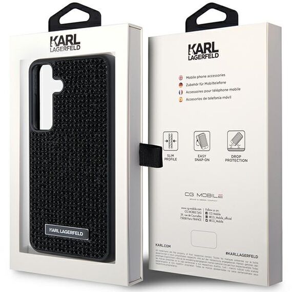 Karl Lagerfeld Rhinestone Metal Logo case for Samsung Galaxy S24 - black - Samsung Cases - Cases - Techbox