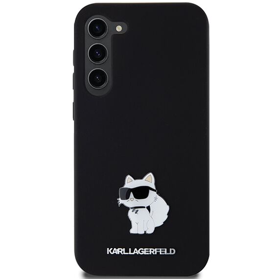 Karl Lagerfeld Silicone Choupette Metal Pin case for Samsung Galaxy S23+ - black - Samsung Cases - Cases - Techbox