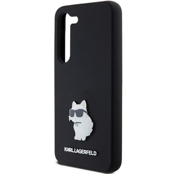 Karl Lagerfeld Silicone Choupette Metal Pin case for Samsung Galaxy S23 - black - Samsung Cases - Cases - Techbox