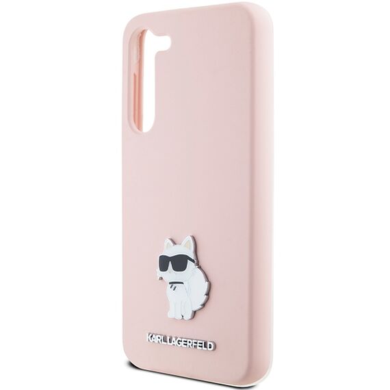 Karl Lagerfeld Silicone Choupette Metal Pin case for Samsung Galaxy S23+ - pink - Samsung Cases - Cases - Techbox