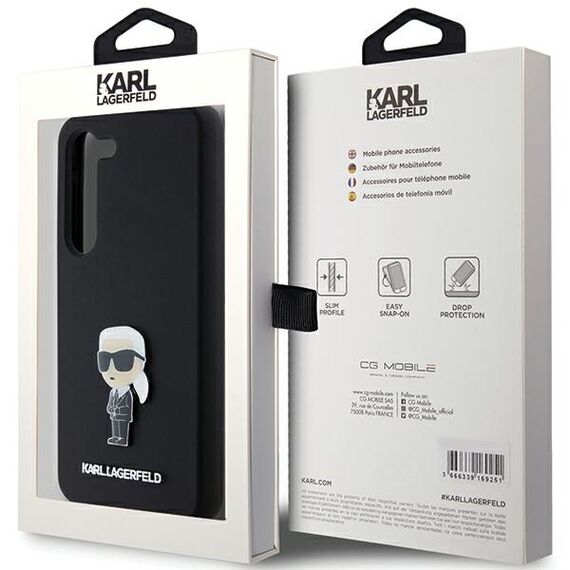 Karl Lagerfeld Silicone Ikonik Metal Pin case for Samsung Galaxy S23 - black - Samsung Cases - Cases - Techbox