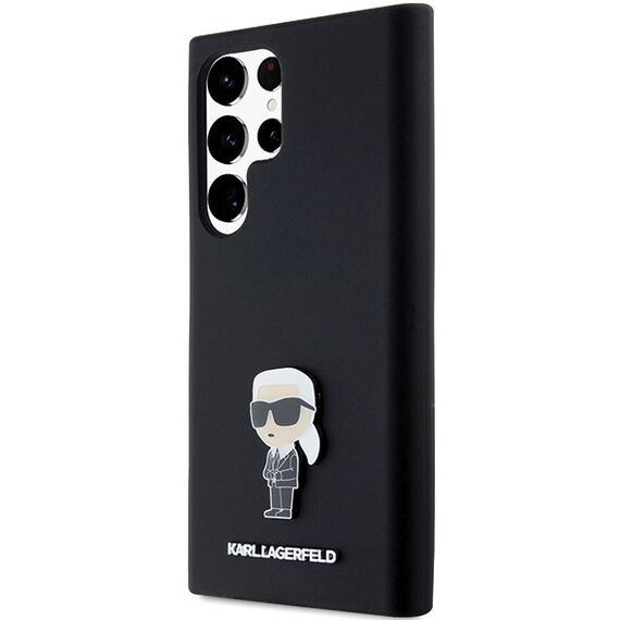 Karl Lagerfeld Silicone Ikonik Metal Pin case for Samsung Galaxy S23 Ultra - black | Techbox