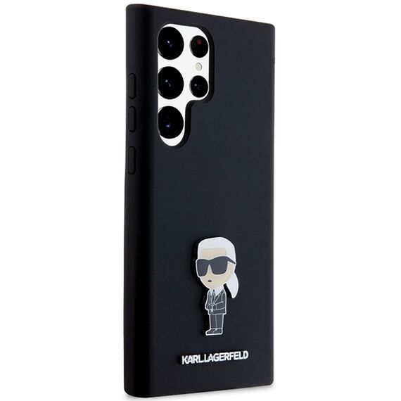 Karl Lagerfeld Silicone Ikonik Metal Pin case for Samsung Galaxy S23 Ultra - black | Techbox