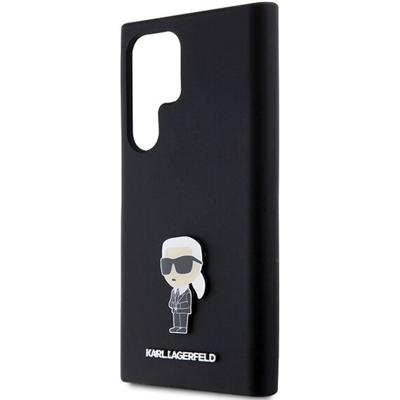 Karl Lagerfeld Silicone Ikonik Metal Pin case for Samsung Galaxy S23 Ultra - black | Techbox