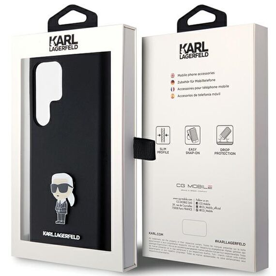 Karl Lagerfeld Silicone Ikonik Metal Pin case for Samsung Galaxy S23 Ultra - black | Techbox